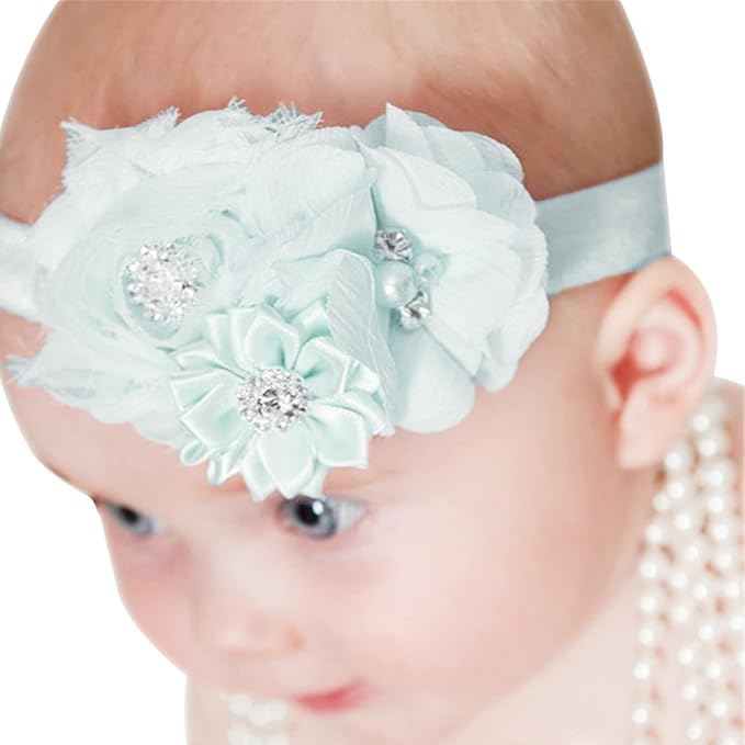 Baby Girl Headbands with Bows.(FD88) (White,Gray,Pink)