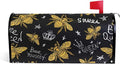 ALAZA WOOR Honey Bees with Queen Crown Magnetic Mailbox Cover MailWraps Garden Yard Home Decor for Outdoor Oversized-25.5" x20.8"
