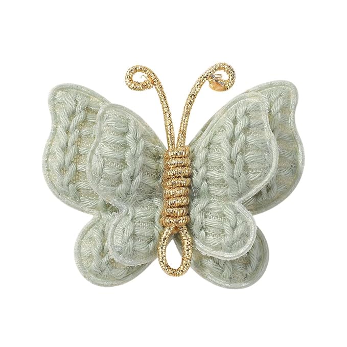 2 Pcs Butterfly Hair Bow Girl, Kid's Cute Hair Clips Barrettes Accessories for Infants Toddlers Baby Kids Fine Hair (Mint Green)