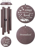 Wind Chimes Personalized, Metal Deep Tone Wind Chimes in Loving Memory, Custom Windchime for Loss of Loved Mom/Dad, Sympathy Memorial Gifts Outdoor 36inch (Produced in USA)