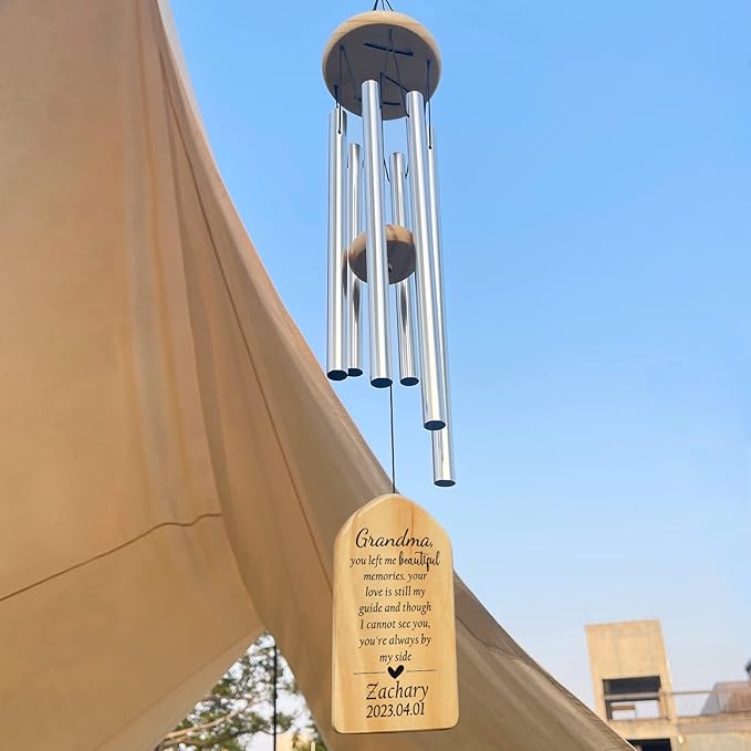 Sympathy Wind Chimes - VAPCUFF Loss of Loved One Memorial Wishes - Remembrance Keepsake Wind Chimes