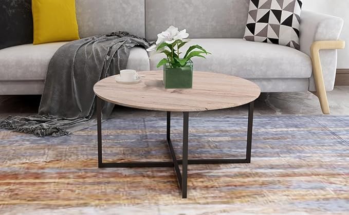 Round Coffee Table Sofa Table Kitchen Dining Tables Modern Leisure Tea Table Office Conference Pedestal Desk White