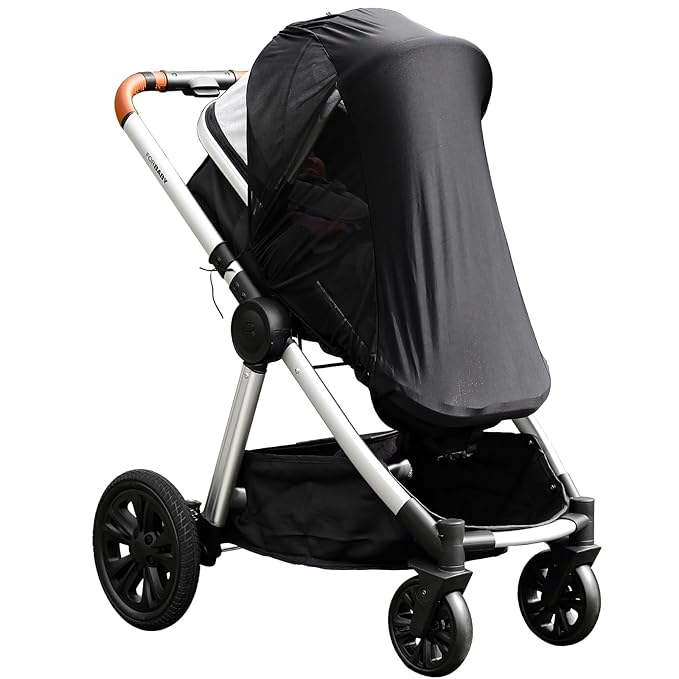 Stroller Sun Shade Cover Baby Car Seat Carrier Sunshade Pram Stroller Shade-Dark Shade Cut 96% UV Rays