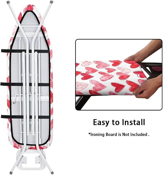 Sprowallow Heart Print Ironing Board Cover and Pad