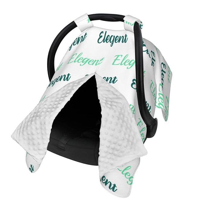 Personalized Baby Name Car Seat Covers for Girls,Nursing Custom Carseat Canopy for Babies Boy Winter Breastfeeding Cover Car Seat Canopies for Newborn Infant Toddler