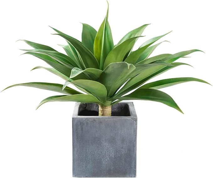 Velener Artificial Plant Outdoor Agave - Large Size UV Resistant Fake Agave Plants for Indoor and Outdoor Succulents Decor(28 Inch)