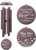 Personalized Sympathy Wind Chime, Memorial Wind Chimes for Loss of Loved One, Bereavement in Memory Wind Chimes, Sympathy Gifts in Memory of Father, Mother or a Loved One, Product in USA
