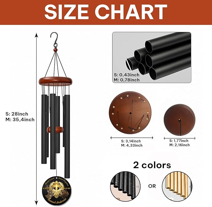 Personalized Faith & Nature Memorial Wind Chime – “Always Loved, Never Forgotten” Golden Cross with Deer & Bear – Custom Name & Dates Outdoor Sympathy Gift – Memorial Windchimes for Loss of Loved One