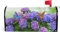 ALAZA Hydrangea Flowers with Butterflies Magnetic Mailbox Cover Spring Summer Floral MailWraps Garden Yard Home Decor for Outside Oversized-25.5" x20.8"