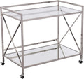 SEI FURNITURE Southern Enterprises Maxton Bar cart, Polished Silver