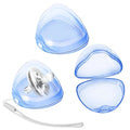 Nisxabebe Pacifier Case,3 Pack BPA Free Pacifier Holder Case with Lanyard for Diaper Bag,Pacifier Container Box for Baby Binky Nipple Travel,Essential Pacifier Accessories,Easy to Clean,Blue