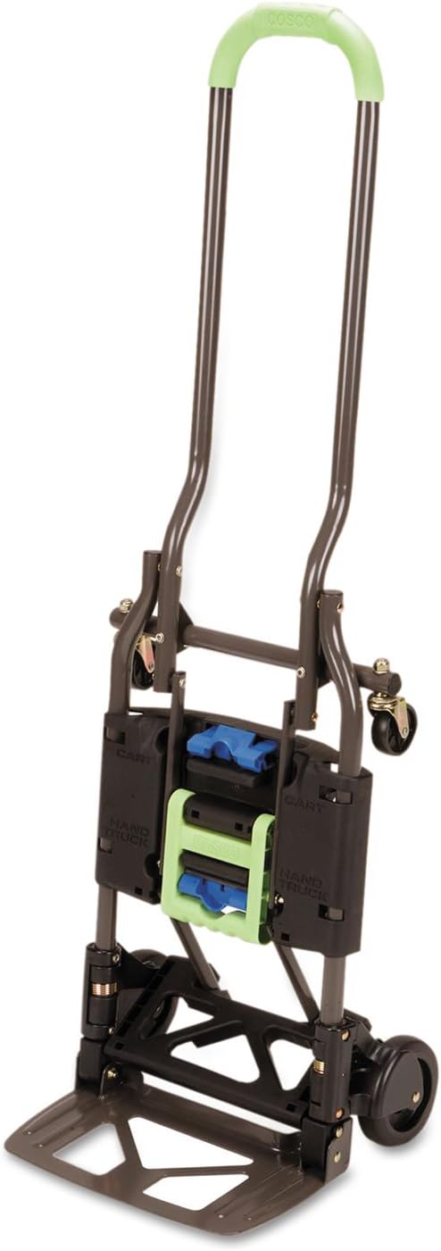 COSCO Shifter Multi-Position Folding Hand Truck and Cart, 300 lb. Weight Capacity, Green, 12222PBG1E