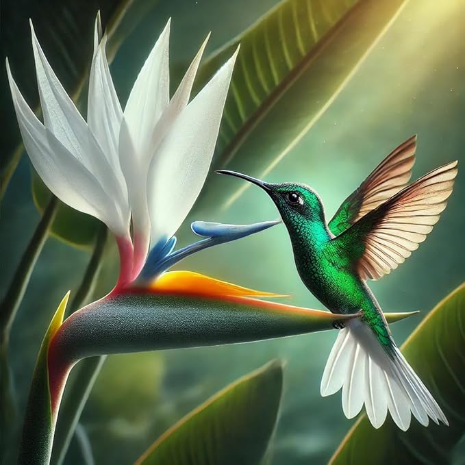 Bird of Paradise - White - Strelitzia Nicholai. (4 White BoP in Sac)