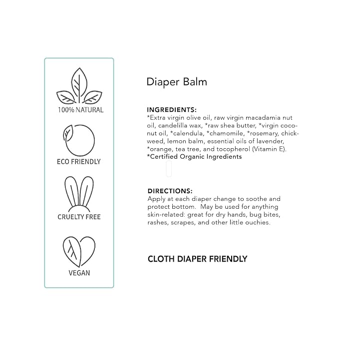 BALM! Baby Juice Those Wipes and Diaper Balm - Baby Wipes Concentrated Solution + Baby Diaper Rash Balm - All Natural for Cloth or Disposable - Cloth Safe - Plastic Free - Glass Containers