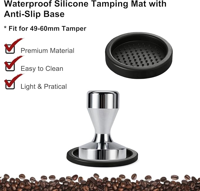 Espresso Accessories Kit 51mm Tamper: 51mm Espresso Tamper Set Barista Tools Including Coffee Tamper, Milk Frother Cup, WDT Tool Espresso Tools, Tamper Mat, Latte Pen, Coffee Spoon, Coffee Stencils