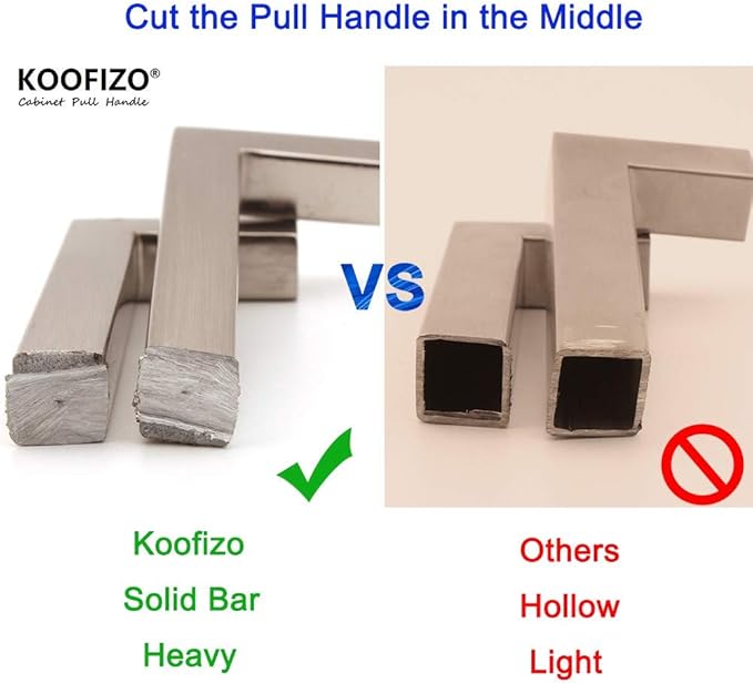 KOOFIZO 30-Pack Solid Square Bar Cabinet Handle - Oil Rubbed Bronze Furniture Pull, 3.8 Inch/96mm Screwhole Distance for Kitchen Cupboard Door, Bedroom Dresser Drawer, Bathroom Wardrobe Hardware