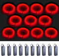 MaxLax EL Wire red 10-Pack, 9ft/2.75m Neon Light Wire with Noise Reduction and Battery Pack…