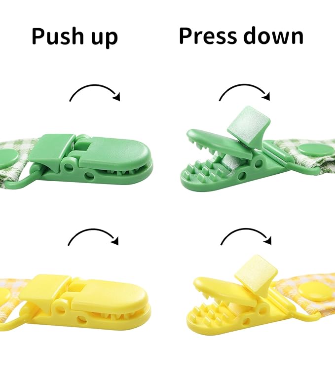 CutiePlusU Adult Pacifier Clip Adult Size Anyard Holder Clips 2 Pack-Baby Dinosaur 2