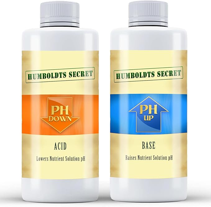 Humboldts Secret pH Up and pH Down Control Kit | Liquid Nutrient Solution Balancer for Plants | for Soil, Hydroponic, Coco, and DWC Systems | Supports Nutrient Absorption and Growth | 8 Ounce