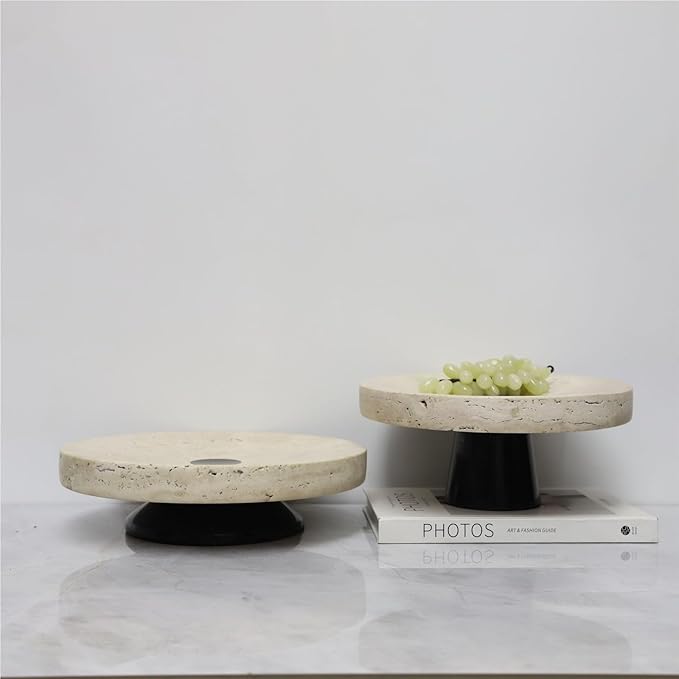 Modern Style Marble Tray Organizer - Modern Stone Decoration for Living Room, Dining Table, Office - Stylish Key and Jewelry Holder(Beige2)