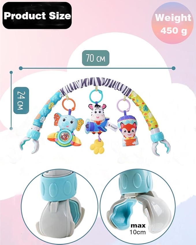 Pau1Hami1ton Baby Stroller Arch Toys, Car Seat Toys,Bouncer Toy Bar/Mobile for Bassinet,Adjustable Baby Hanging Toys Fit for Crib Bed,Stroller,Car Seat.S-19(Aircraft)