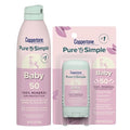 Coppertone Pure and Simple Baby Mineral Sunscreen Spray SPF 50 (5 Oz), Tear Free + Baby Sunscreen Stick SPF 50 (0.49 Oz), Hypoallergenic and Fragrance Free