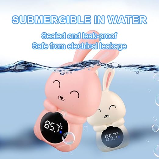 Baby Bath Thermometer, Digital Tube Floating Thermometer, Temp Warning Water Temperature Thermometer, Cute Cartoon Water Temperature Monitoring for Newborns, Infants (Crab Red)
