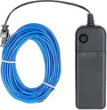 Searik EL Wire Neon Lights 16.4ft/5m, Portable Blue EL Wire Glowing Battery Powered Neon Rope Lights LED Strips for Halloween Decorations Party Favor Festival Car DIY Clothes Decor