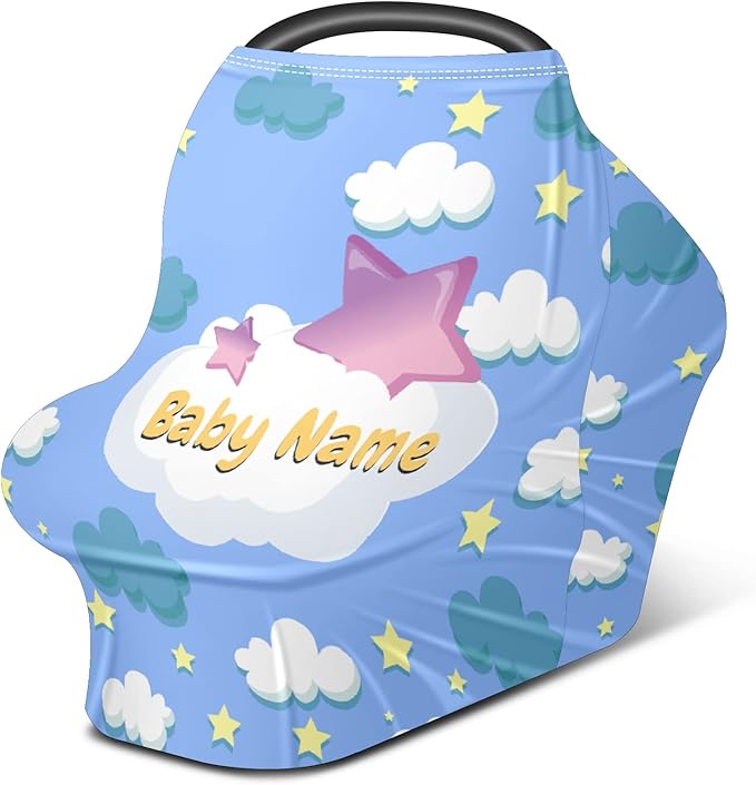 Baby Car Seat Stroller Cover Nursing Cover New Mom Breastfeeding Scarf Soft Stretchy Infant Carrier Cover Car Canopy Coverage