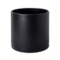 D'vine Dev 10 Inch Plastic Planter Pots for Plant Pot with Drainage Hole and Seamless Saucers, Black Color, 74-X-B-2
