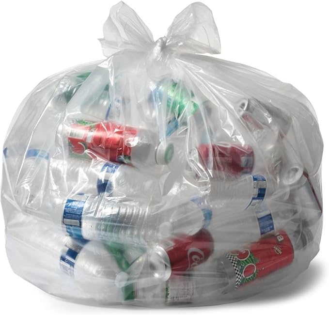 Aluf Plastics 45 Gallon 0.9 MIL Clear Garbage Bags