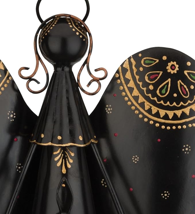 Regal Art & Gift Angel Statue - Metal Indoor/Outdoor Garden Statue Deals, Elegant Garden Decor, Beautiful Gifts for Women, Exquisite Angel Statues for Garden,23-Inch, Black/Gold
