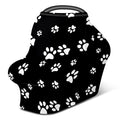 Baby Car Seat Stroller Covers Dog Paw Print Black Nursing Cover Breastfeeding Scarf Soft Breathable Stretchy Coverage Carseat Canopy Cover for Boys and Girls Soft Breathable Multi Use
