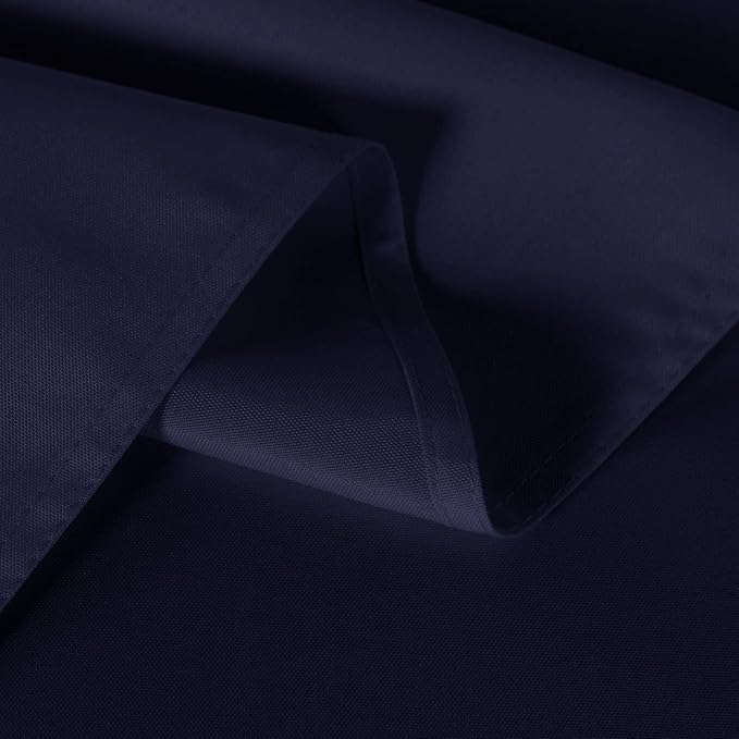 sancua 2 Pack Navy Tablecloth 54 x 78 Inch, Rectangle 4 Feet Table Cloth - Stain and Wrinkle Resistant Washable Polyester Table Cover for Dining Tables, Buffet Parties and Camping