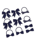 Polka dot Hair Clips Bow Baby Girls Polka dot Barrettes Clips BBG54 (C1-Blue)