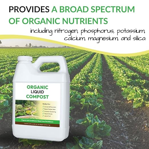 FOOP Organic Liquid Compost: Fast-Acting Alternative to Messy and Smelly Composting | Compost Tea Concentrate Perfect for Brewing Compost Teas (1 Gallon, 2 Pack, Treats Up to 40,000 Sq.Feet)