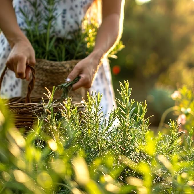 The Old Farmer's Almanac Heirloom Culinary Rosemary Herb Seeds - Premium Non-GMO, Open Pollinated, Drought & Cold Tolerant (1 Packet - 200 MG - Approx 180 Seeds)