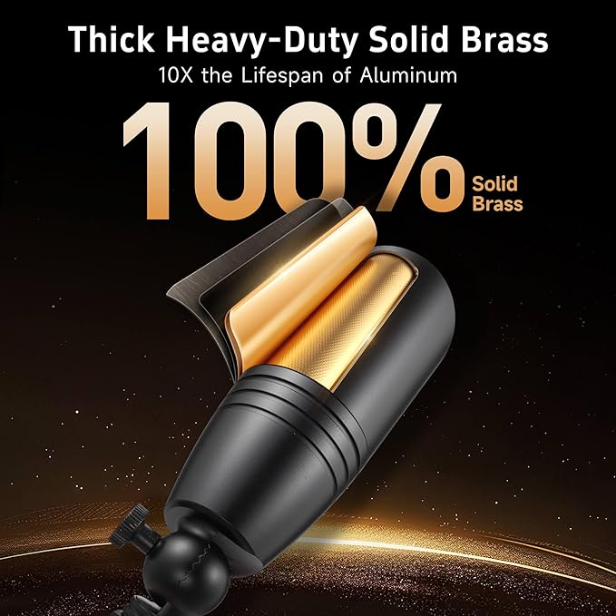 Gardenreet Low Voltage Spot Lights - Black Solid Brass Landscape Spotlight Wired, 12V Outdoor LED Bullet Uplights, Waterproof Electric for Patio Wall with 5000K Daylight MR16 Bulb (6 Pack)