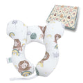 Toddler Travel Pillow Head Body Support for Car Seat and Stroller, Soft Reversible U-Shape Seat Comfort Accessory, Cartoon Lion