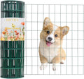 Green PVC Coated Welded Wire Fencing, 72in High x 50ft Long, 2 inch x 3 inch 16GA 2/3/4/5/6 Ft Tall Welded Wire Fence Rolls, Green Metal Garden Fence Wire Roll Garden Fencing for Yard