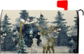 Winter Deer Mail Box Cover Bear Bird Mailbox Covers Magnetic Standard Size 21x18 inch Green Tree Mailbox Wraps Home Decor Outdoor Yard Decoration for Garden
