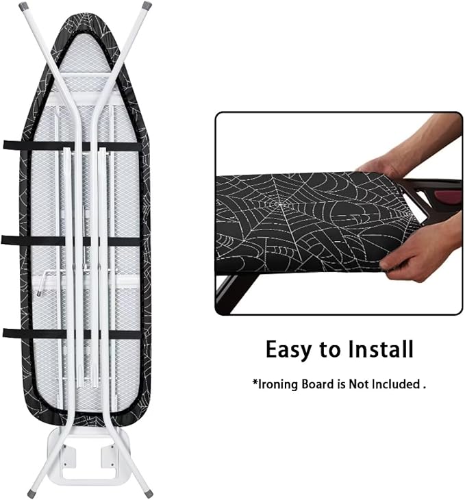 GLENLCWE Black Spider Cobweb Ironing Board Cover