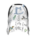 Personalized Baby Car Seat Canopy with Name Custom Minky Mallard Duck Car Seat Covers Nursing Cover for Breastfeeding Multi-Use Cover Infant Carrier Carseat Winter Cover for Newborn Girls Boys