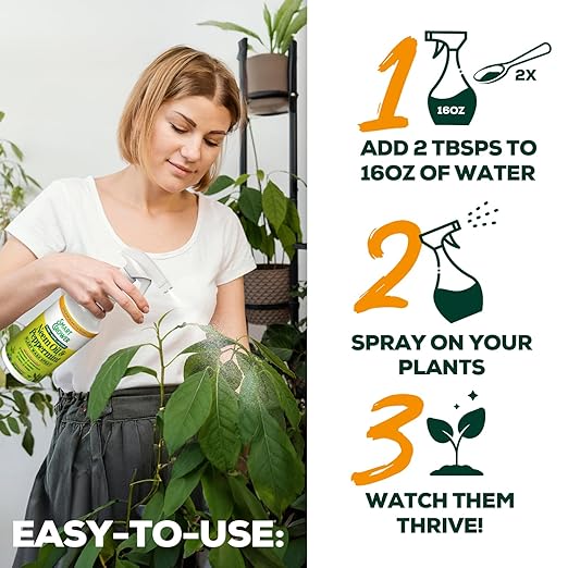 Neem Oil Spray for Plants with Peppermint Oil – for Indoor & Outdoor Plants, Gardens, & Houseplants– Best Value Refill 4 oz Concentrate Makes 1/2 Gallon RTU