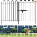 5 Panels Decorative Garden Fence, 32 in (H) x 10.8 ft (L) Metal Thick Tube No Dig Dog Fence Outdoor for Yard, Rustproof Tall Animal Barrier Fencing, Garden Edging Border for Yard, Patio