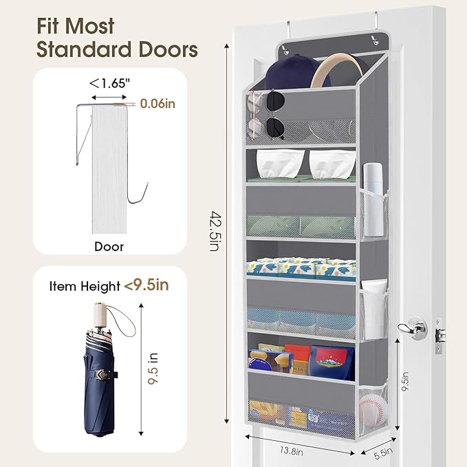 1 Pack Over The Door Organizer, Hanging Storage Organizer