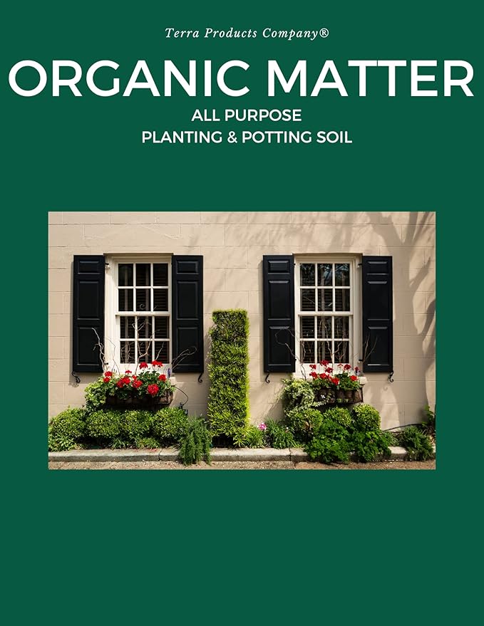 OrganicMatter All Purpose Potting and Planting Garden Soil | Proprietary Blend of Minimally Processed Soil | No Chemicals | No Dyes | No Synthetics | by Terra Products Co.