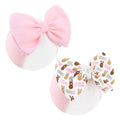 6” Easter Baby Hair Bows Easter Bunny Ears Bows for Girls Newborn Chocolate Rabbit Ears Hairbands Nylon Bows Headbands Easter Hair Accessories Pink
