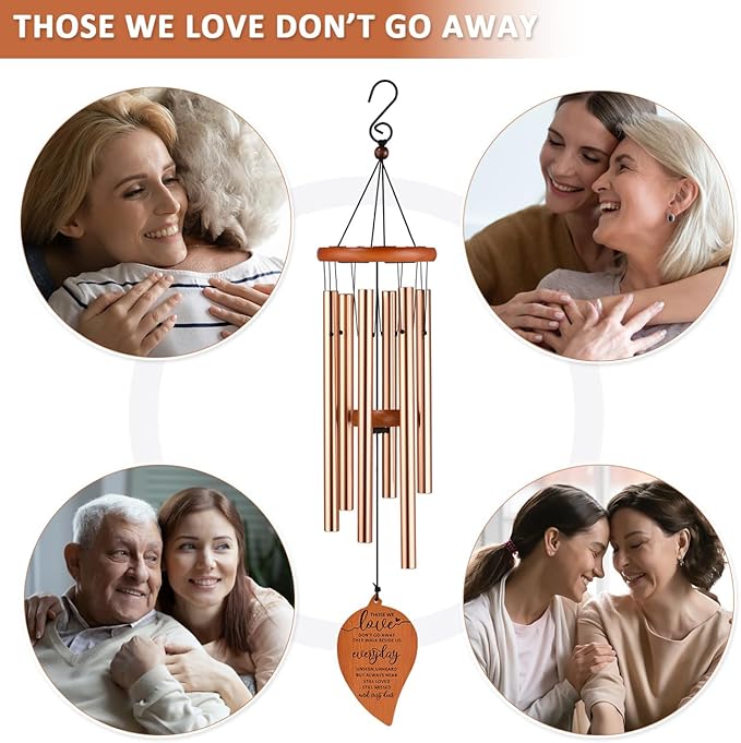 Sympathy Wind Chimes, Memorial Wind Chimes for Loss of Loved One, Bereavement Gift Ideas, Loss of Mother Father Condolence Grief Sympathy Gifts, Send Love and Concern