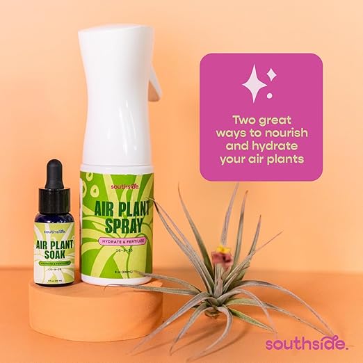 Air Plant Fertilizing Spray by Southside Plants - Fertilizer Mist for Houseplants, Weekly Plant Food - Gentle Mist Formula for Miracle Feed & Grow - 7.3 oz